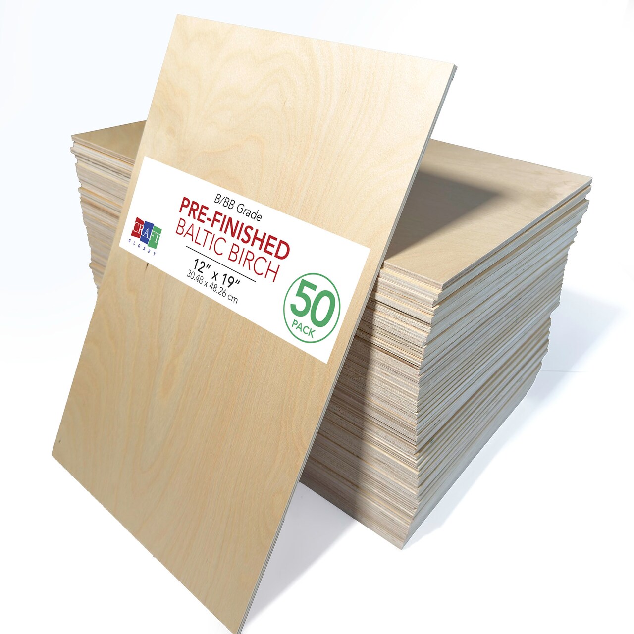 3mm or 6mmGrade B/BB Baltic Birch Plywood Finished or Unfinished | 12x12, 12x19 16x24 | Boxes of 10, 20, 50 and 100 | Laser Engraving, CNC, Scroll Saw